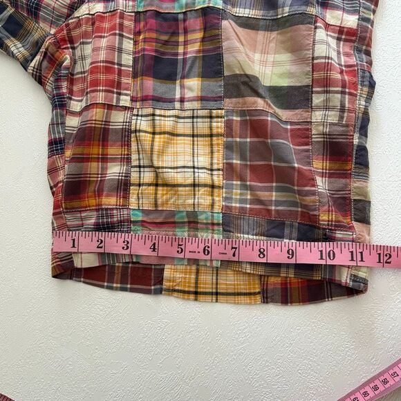 J.Crew Vintage Madras Patchwork Shorts 33 Relaxed Fit | 100% Cotton – Flawed - Picture 12 of 15